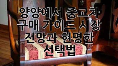 양양에서 중고차 구매 가이드: 시장 전망과 현명한 선택법